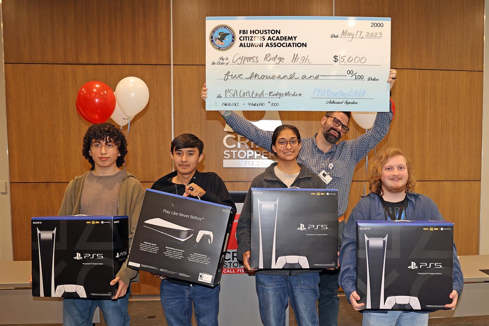 Cy Ridge audio/video production students earned first place in the 2022-2023 School Public Service Announcement contest.